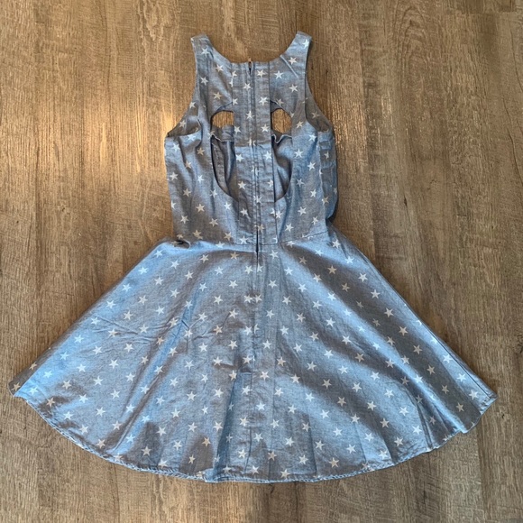 July 4th Americana Skater Dress w/ Neckline Cut Outs - Picture 3 of 3